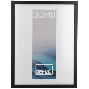 Holz-Bilderrahmen Hamal - nach Maß Kiefer schwarz deckend | Normalglas (2 mm)