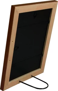 Holz-Bilderrahmen Pinner nach Maß Braun-Gold | Normalglas (2 mm)