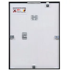 B1 Brandschutzrahmen Profil S2 42x59,4 cm (A2) | Schwarz matt | Normalglas (2 mm)