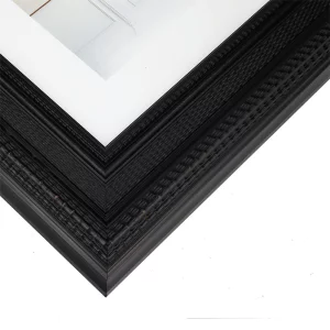 Holz-Bilderrahmen Fine 60x60 cm | Schwarz | Spiegel