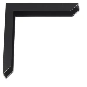 Alurahmen TERA nach Maß Schwarz matt, seitlich gebürstet | Normalglas (2 mm)