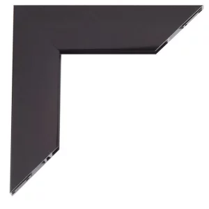 Alurahmen MEGA nach Maß Schwarz glänzend | Kunstglas (2 mm)