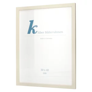 Holz-Bilderrahmen Prisma 40x40 | Beige | Normalglas (2 mm)