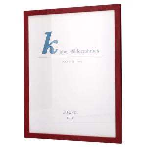 Holz-Bilderrahmen Prisma 40x40 | Bordeaux | Normalglas (2 mm)