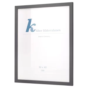 Holz-Bilderrahmen Prisma 40x40 | Dunkelgrau | Normalglas (2 mm)