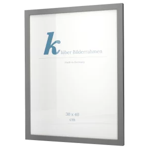 Holz-Bilderrahmen Prisma 40x40 | Hellgrau | Normalglas (2 mm)