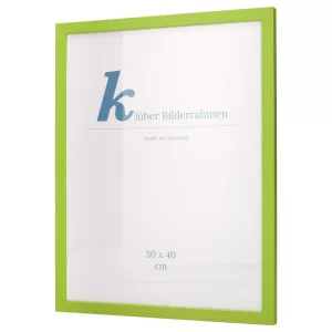 Holz-Bilderrahmen Prisma 40x40 | Hellgrün | Normalglas (2 mm)