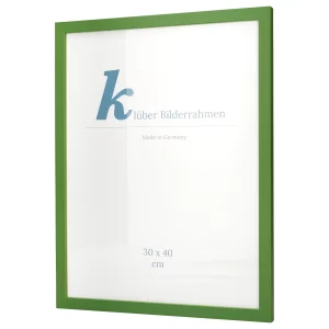 Holz-Bilderrahmen Prisma 40x40 | Mittelgrün | Normalglas (2 mm)