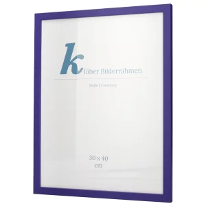 Holz-Bilderrahmen Prisma 40x40 | Ultramarin | Normalglas (2 mm)