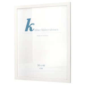 Holz-Bilderrahmen Prisma 40x40 | Weiß | Normalglas (2 mm)