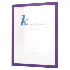 Holz-Bilderrahmen Prisma nach Maß Violett | Normalglas (2 mm)