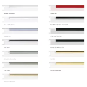Aluminiumleiste Profil 4 21x29,7 cm (A4) | Silber matt | Normalglas (2 mm)