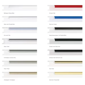 Aluminiumleiste Profil 4 nach Maß Silber matt | Normalglas (2 mm)