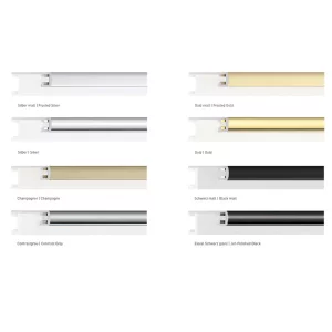 Aluminiumleiste Profil 8 nach Maß Silber matt | Normalglas (2 mm)