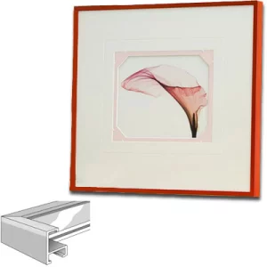 Aluminiumleiste Profil 221 21x29,7 cm (A4) | Tornado Red | Normalglas (2 mm)