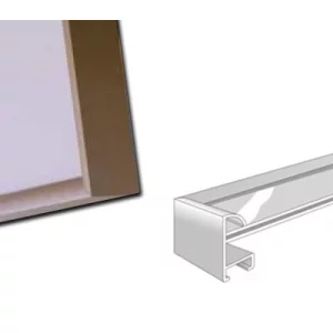 Aluminiumleiste Profil 24 21x29,7 cm (A4) | Struktur Satin German Silver | Normalglas (2 mm)