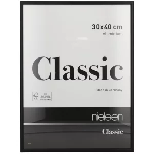 Alurahmen Classic 18x24 cm | Schwarz matt | Normalglas (2 mm)