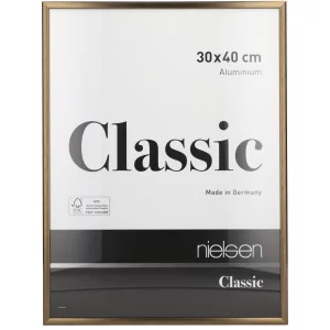 Alurahmen Classic 18x24 cm | Strukturiert Walnuss | Normalglas (2 mm)