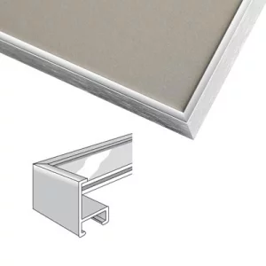 Aluminiumleiste Profil 33 21x29,7 cm (A4) | Silber matt | Normalglas (2 mm)