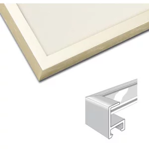 Aluminiumleiste Profil 50 nach Maß Silber matt | Normalglas (2 mm)