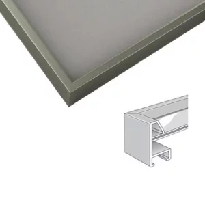 Aluminiumleiste Profil 53 21x29,7 cm (A4) | Silber matt | Normalglas (2 mm)