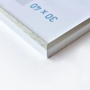 B1 Brandschutzrahmen C2 60x80 cm | Struktur Silber matt | Normalglas (2 mm)