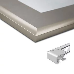 Aluminiumleiste Profil 69 50x70 cm | Stahl | Normalglas (2 mm)