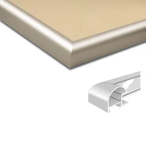 Aluminiumleiste Profil 75 nach Maß Gold | Normalglas (2 mm)