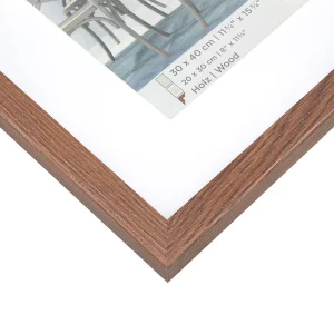 Holz-Bilderrahmen Fiorito 50x70 cm (40x60 cm) | Eiche dunkel | Normalglas (2 mm)