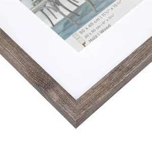 Holz-Bilderrahmen Fiorito 50x60 cm (40x50 cm) | Nussbaum | Normalglas (2 mm)