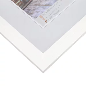 Holz-Bilderrahmen Grado 24x30 cm | weiß | Normalglas (2 mm)
