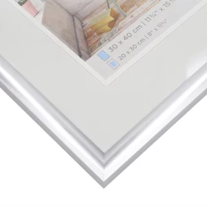 Kunststoff-Bilderrahmen Trendstyle 24x30 cm | silber | Normalglas (2 mm)