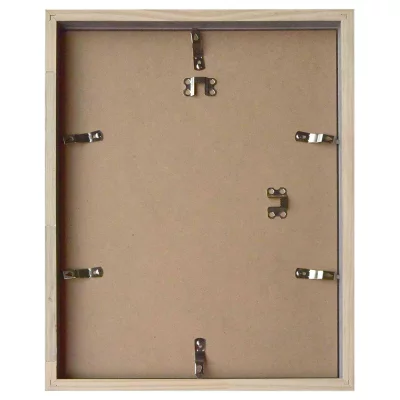 Houten lijst Apollon met passe-partout 24x30 cm (18x24 cm) | zilver | normaal glas (2 mm)