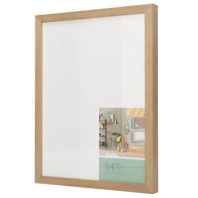 Alu-Wechselrahmen Serie 1828 60x70 cm | Eiche Echtfurnier natur | Normalglas (2 mm)