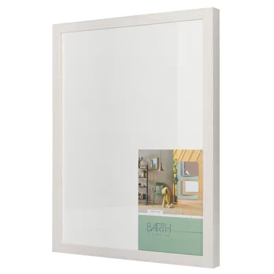 Houten fotolijst BARTH serie 210 30x40 cm | Esche weiß gefärbt | normaal glas (2 mm)