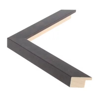 Holz-Bilderrahmen WOODLAND III Sonderzuschnitt Ebenholz foliert | Normalglas (2 mm)