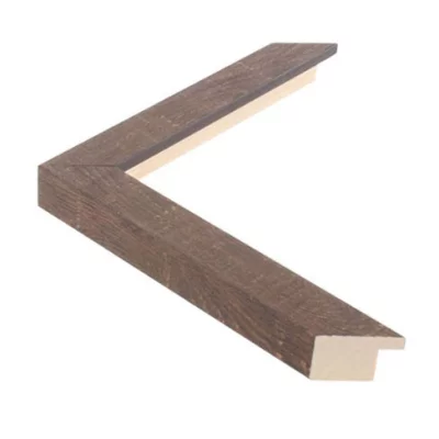 Holz-Bilderrahmen WOODLAND III Sonderzuschnitt Eiche dunkel foliert | Normalglas (2 mm)