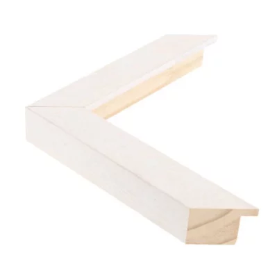 Holz-Bilderrahmen WOODLAND IV 50x60 cm | Ahorn weiß foliert | Normalglas (2 mm)