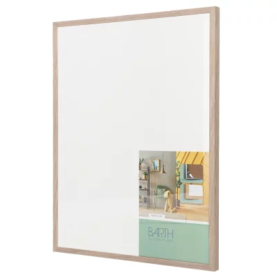 Aluminium fotolijst BARTH serie 916 45x60 cm | eik, echt fineer, wit gebeitst | normaal glas (2 mm)