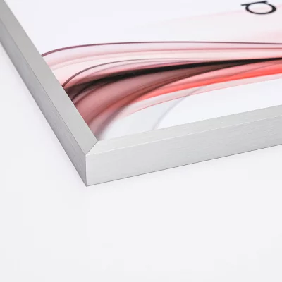 Schwedenleiste "Gotland" aus Aluminium - Maßanfertigung Silber matt | Normalglas (2 mm)
