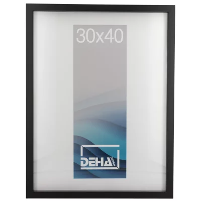 Distans-treramme Bunda 42x59,4 cm (A2) | Lind, dekkende svart | Normalglass (2 mm)