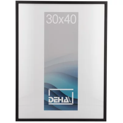 Aluminiumsbilderamme Superba 42x59,4 cm (A2) | Svart matt | Normalglass (2 mm)