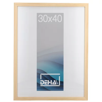 Rama drewniana Hamal - na wymiar drzewo sosnowe naturalne, laserowane | szkło standardowe (2 mm)