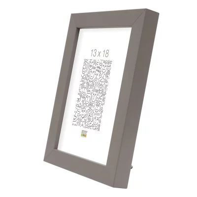 Drewniana rama do obrazu Ela 15x15 cm | kreci (szary) | szkło standardowe (2 mm)