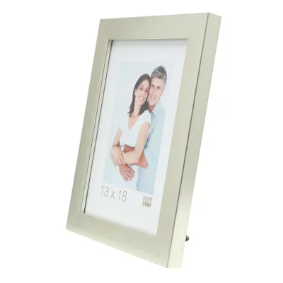 Kunststof fotolijst Lucas 15x15 cm | zilver | normaal glas (2 mm)