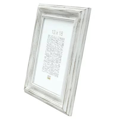 Rama z tworzywa sztucznego do obrazu Lurchi 18x24 cm | biały | szkło standardowe (2 mm)