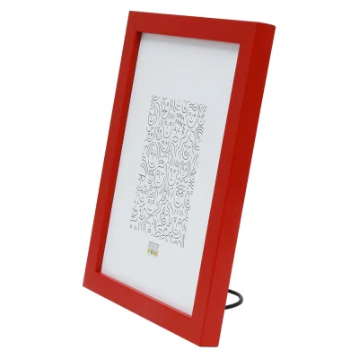 Houten kader David 13x13 cm | rood | normaal glas (2 mm)