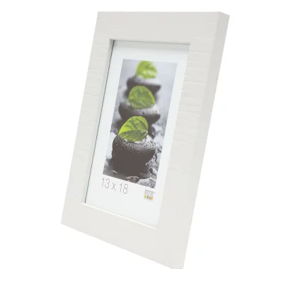 Drewniana rama do obrazu Mila 30x45 cm | biały | szkło standardowe (2 mm)