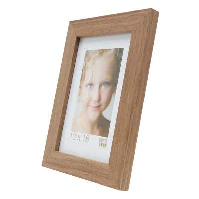 Houten kader Tina 13x13 cm | bruin-grijs | normaal glas (2 mm)