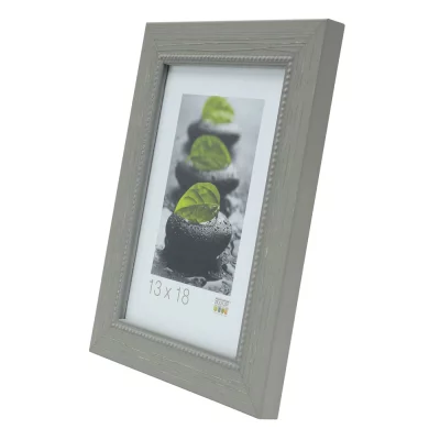 Houten kader Edgar 13x13 cm | grijs | normaal glas (2 mm)